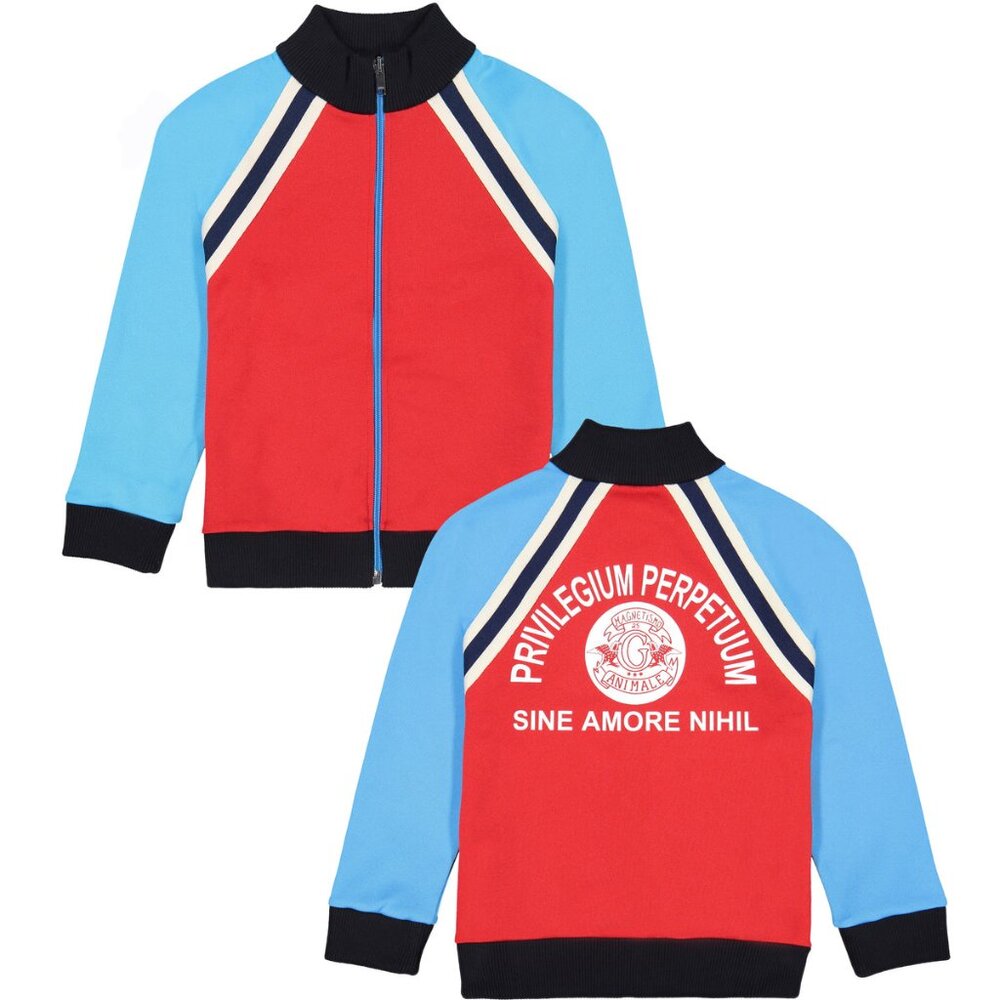 NWT Gucci Kids color block bomber jacket in red Size 10